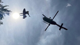 Vrtulník zachraňoval zraněného muže u Rešovských vodopádů